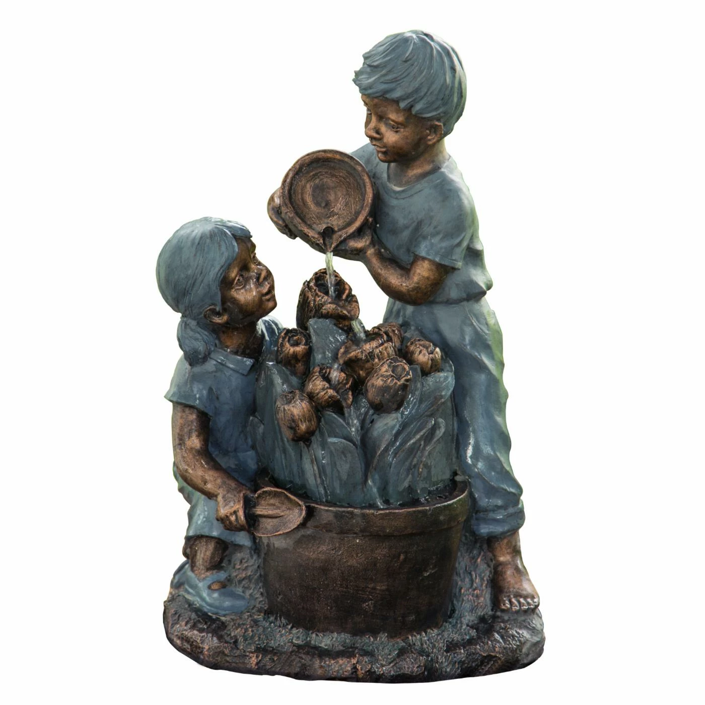 Budget ✨ Floor Peaktop Outdoor Water Fall Kids Watering Flower Fountain ⭐