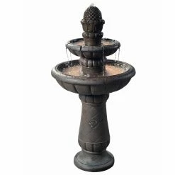 Best deal 👍 Floor Peaktop Outdoor Deluxe Pineapple Two Tier Waterfall Fountain ⭐