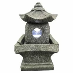 Hot Sale 😍 Tabletop Hi-Line Gift Ltd. 11 In. Pagoda Fountain With Warm White LED 🥰