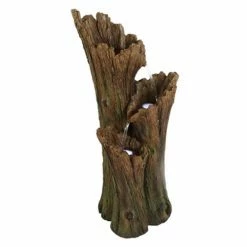 Hot Sale 🥰 Lighted Hi-Line Gift Ltd. Tree Trunk Fountain With 2 LED Lights 😀