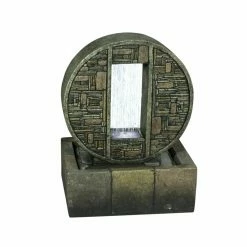 Hot Sale 😍 Floor Hi-Line Gift Ltd. Rainfall In Brick Design Medallion Fountain With LED Light 🥰