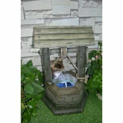 Discount 🔥 Floor Hi-Line Gift Ltd. Wishing Well With Pouring Bucket Fountain With LED Light 🔔