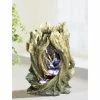 New 😍 Lighted Hi-Line Gift Ltd. Tree Trunk Indoor/Outdoor Fountain With LED Lights 🎉