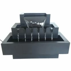 Outlet 💯 Floor Hi-Line Gift Ltd. Stacked Multi-Level Indoor/Outdoor Zinc Metal Fountain ⭐
