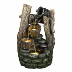 Discount 🤩 Lighted Hi-Line Gift Ltd. Cascading Well Indoor/Outdoor Fountain With LED 😀