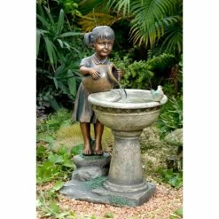 Best Pirce 🌟 Jeco Floor Versando Outdoor Bird Bath Fountain ⌛