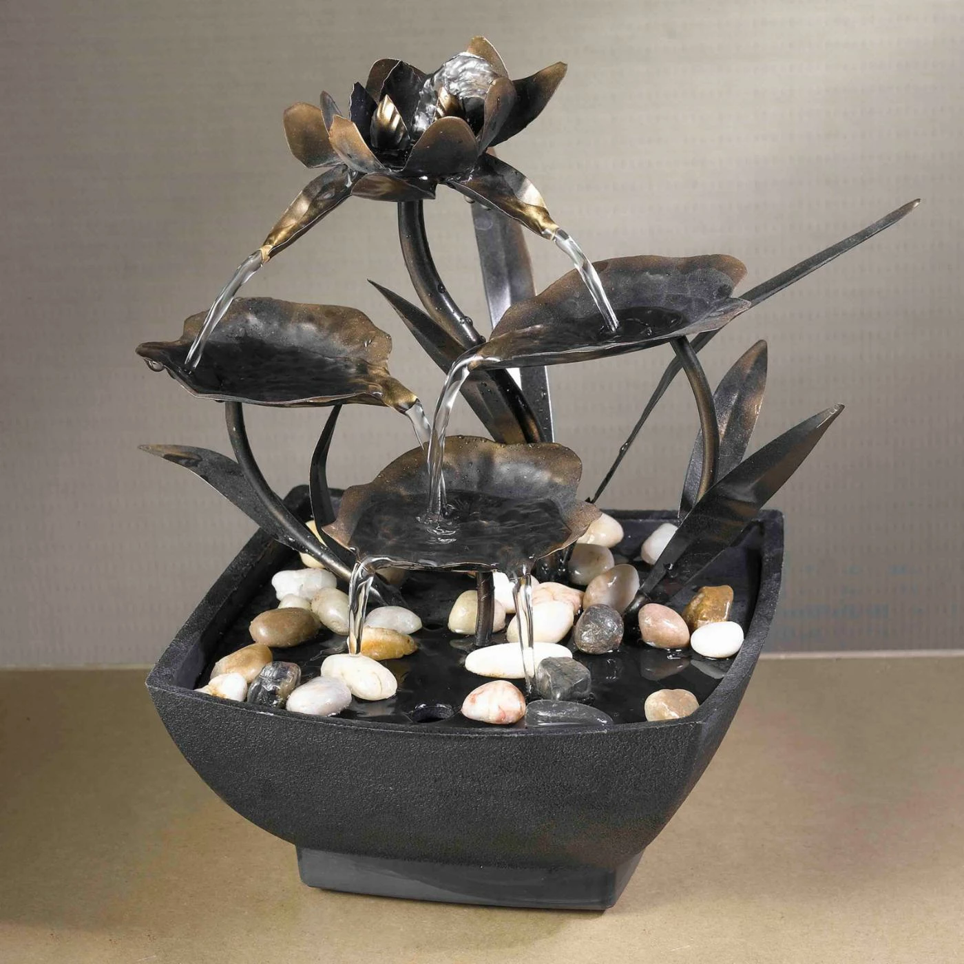 Budget π Jeco Cadono Metal Leaves Tabletop Fountain π§¨