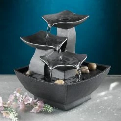 Top 10 ⌛ Jeco Modern Leaves Tabletop Outdoor Fountain 🥰