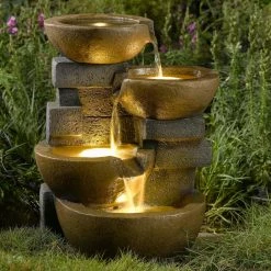 Brand new ⭐ Lighted Jeco Pots Water Outdoor Fountain With Led Light 🎁