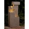 Best Sale 💯 Jeco Sand Stone Cascade Tiers Outdoor / Indoor Lighted Outdoor Fountain 😉