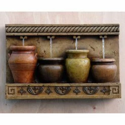 Flash Sale 🧨 Jeco Colorful Pots Wall Water Outdoor Fountain ⭐