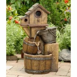 Cheapest 💯 Floor Jeco Bird House Outdoor Water Outdoor Fountain Without Light ✨