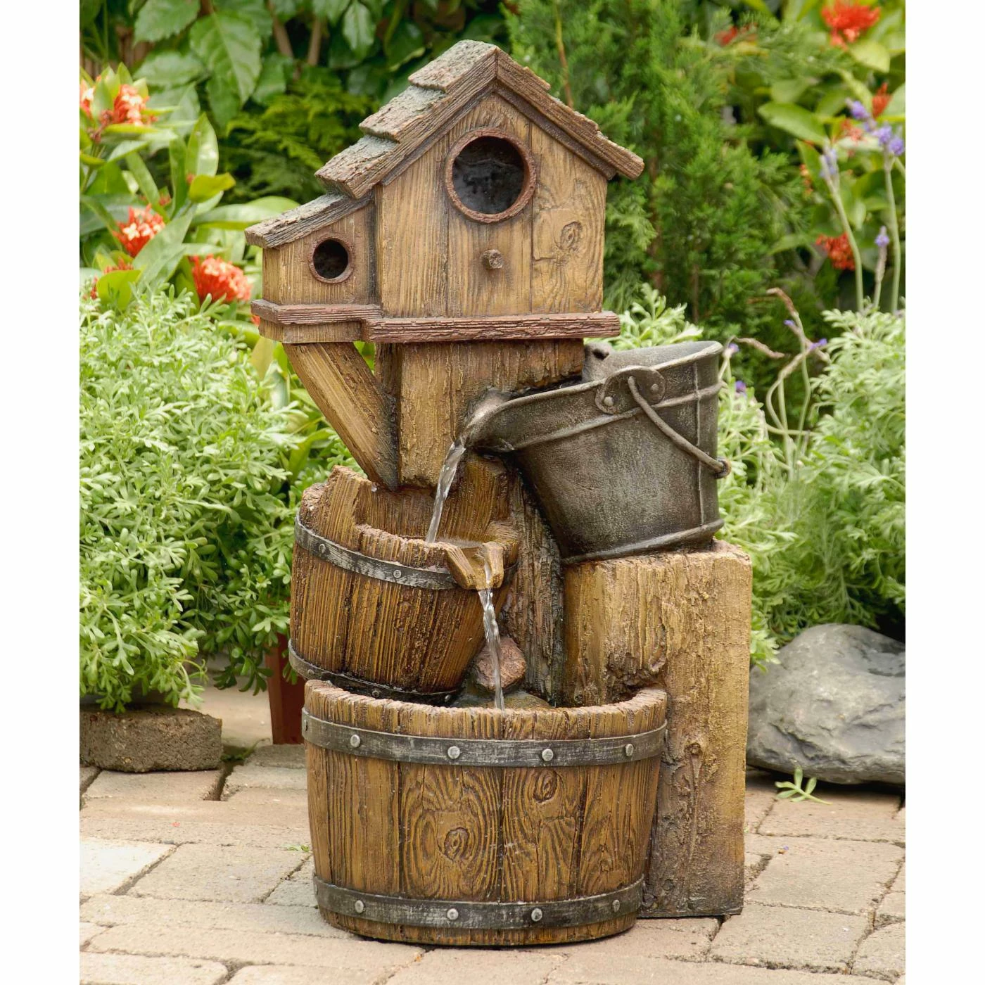Cheapest π― Floor Jeco Bird House Outdoor Water Outdoor Fountain Without Light β¨