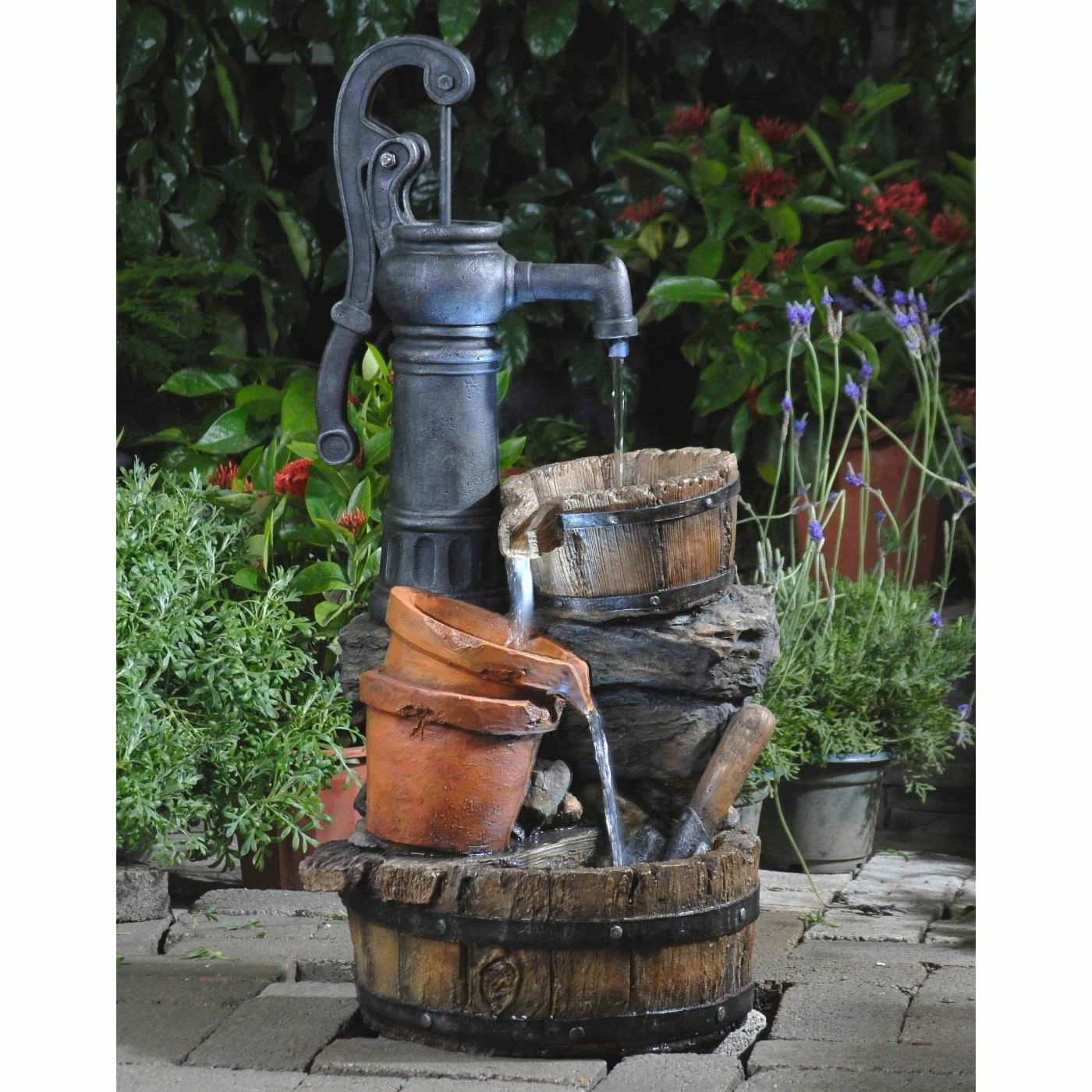 Best reviews of π Lighted Jeco Classic Water Pump Outdoor Fountain With Led Light β€οΈ