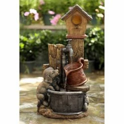 Coupon 👏 Tabletop Jeco Birdhouse And 🐕 Dog Indoor/Outdoor Fountain 🤩