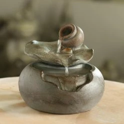 Hot Sale 😍 Jeco Lotus Leaf Tabletop Fountain ⭐