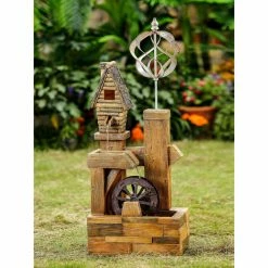 Deals 🛒 Floor Jeco Wood Look Birdhouse With Wind Spinner 😉