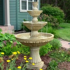 Brand new π Floor Sunnydaze Decor Classic 3 Tiered Designer Water Fountain π