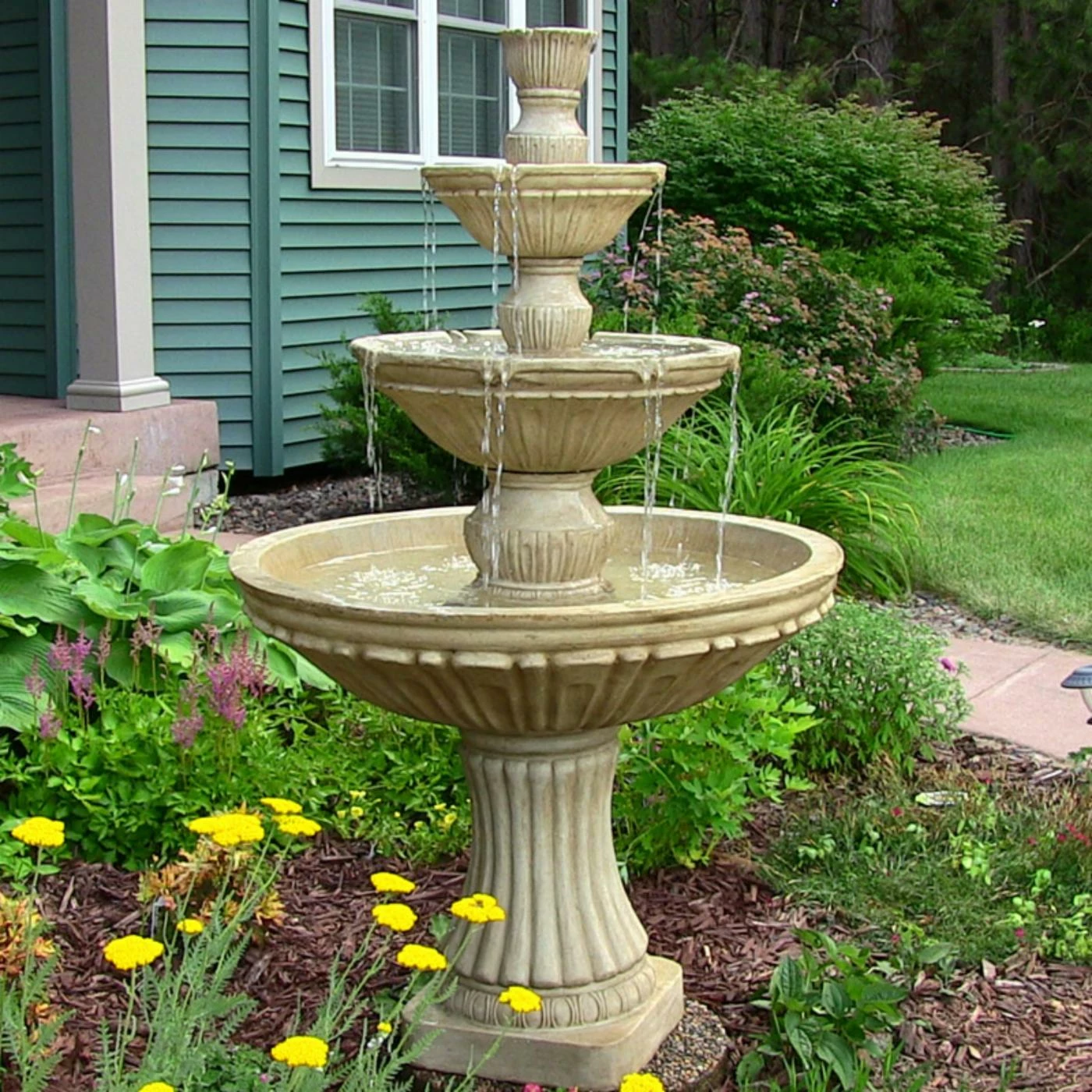 Brand new π Floor Sunnydaze Decor Classic 3 Tiered Designer Water Fountain π
