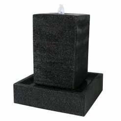 Budget π Lighted Sunnydaze Decor Large Pillar LED Outdoor Fountain π―