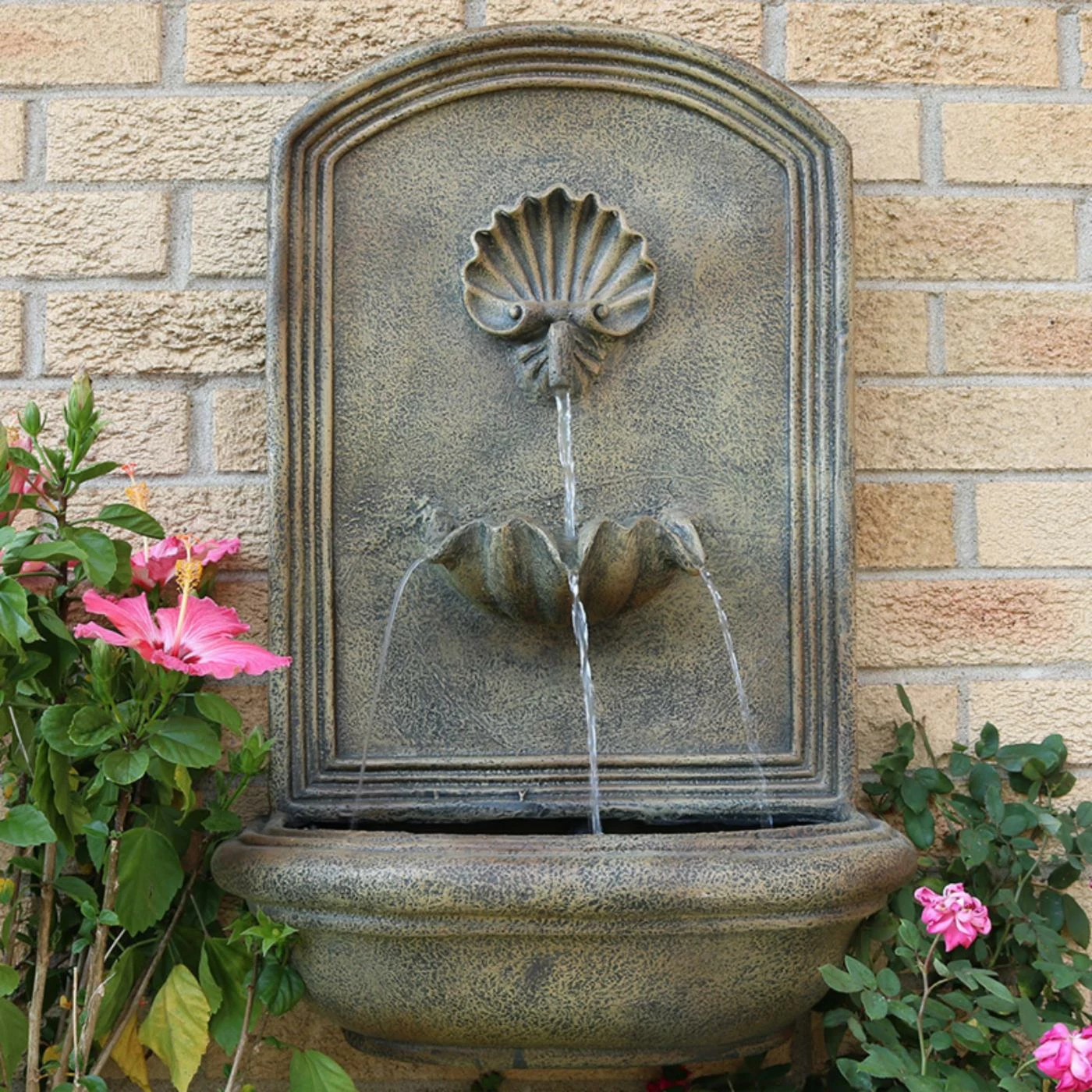 Promo π Sunnydaze Decor Seaside Solar Outdoor Wall Fountain β¨
