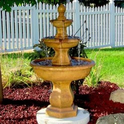 Top 10 π₯° Sunnydaze Decor Floor Sunnydaze Tropical 3 Tier Garden Fountain π