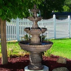 Cheapest 🎉 Sunnydaze Decor Floor Sunnydaze Mediterranean 4 Tier Water Fountain 👍