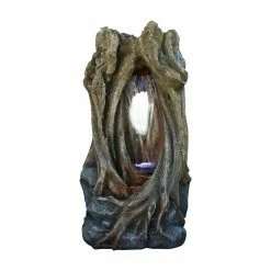 Wholesale ✨ Sunnydaze Decor Mystical Tree Trunk Lighted Outdoor Waterfall Fountain ✔️