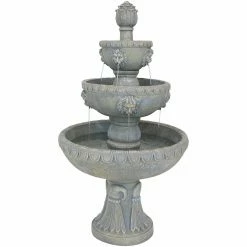 Best reviews of 👍 Sunnydaze Decor Floor Sunnydaze 4 Tier Lion Head Water Fountain ⭐
