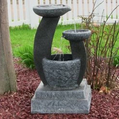Wholesale π― Sunnydaze Decor Lighted Sunnydaze Modern Cascading Bowls Solar Powered Fountain π