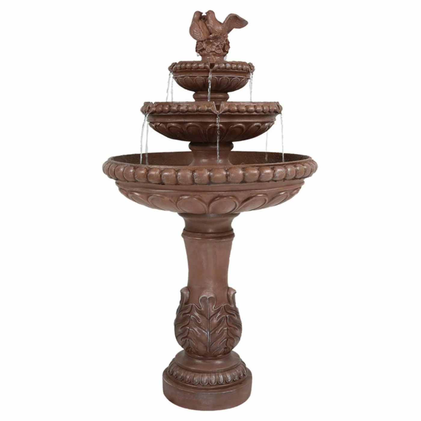 Budget π Floor Sunnydaze Decor 3 Tier Dove Pair Outdoor Water Fountain π