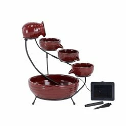 Best reviews of 🔥 Smart Solar Red Lava Solar Ceramic Cascade Outdoor Fountain ❤️