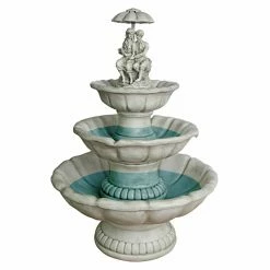 Wholesale ⭐ Floor Design Toscano Lovers Under Umbrella Sculptural Garden Outdoor Fountain ✔️