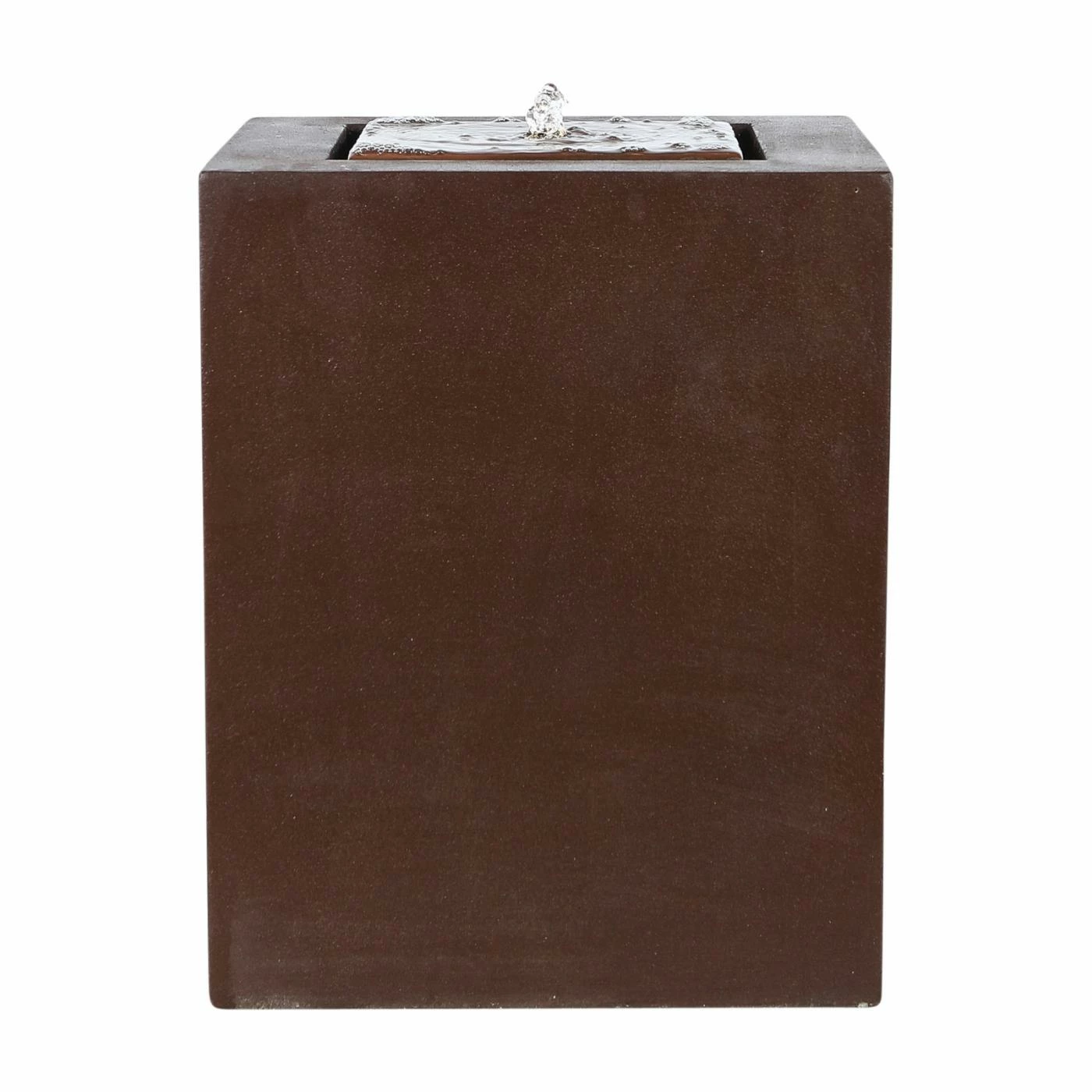 Cheapest π€© Floor LuxenHome Aged Bronze Square Outdoor Fountain With LED Light π₯°