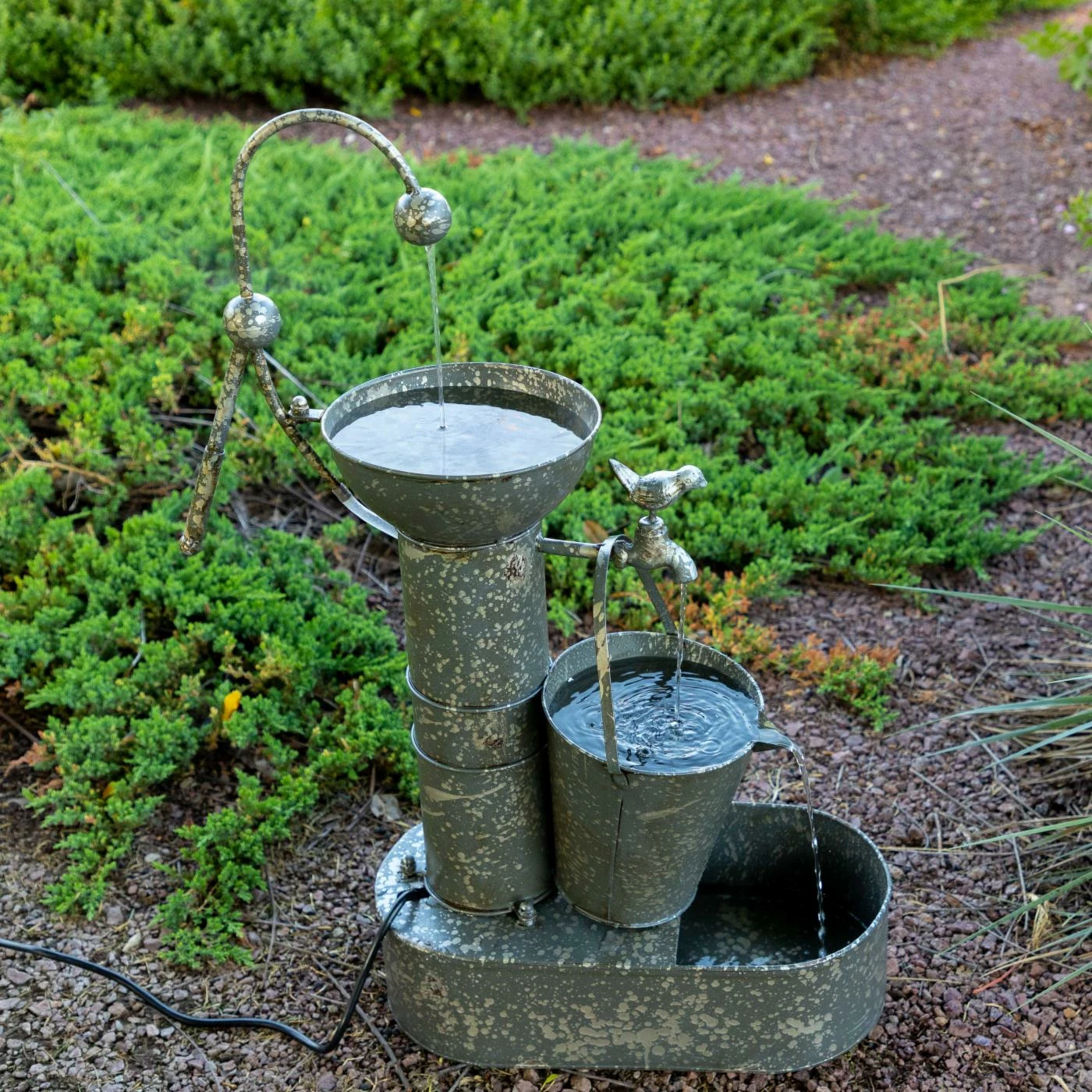 Discount π€© Floor Alpine Tiering Tin Outdoor Fountain 𧨠- Image 5
