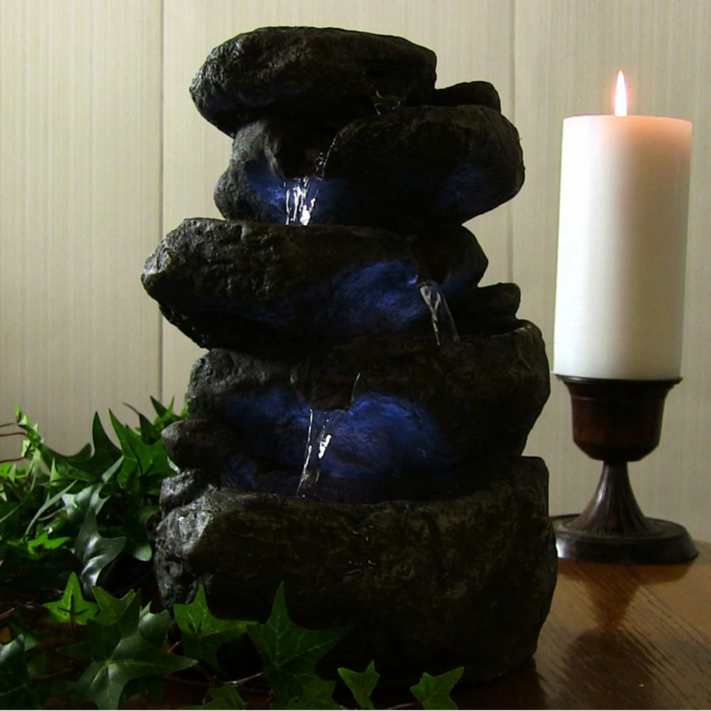 Promo π₯° Sunnydaze Decor Sunnydaze Stacked Rocks Tabletop Fountain With LED Light π - Image 5